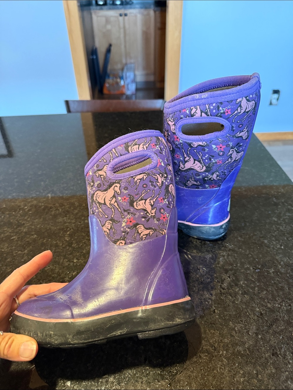 Bogs Purple Kids Unicorn Rain & Snow Boots with Pink Accents - Picture 4 of 6